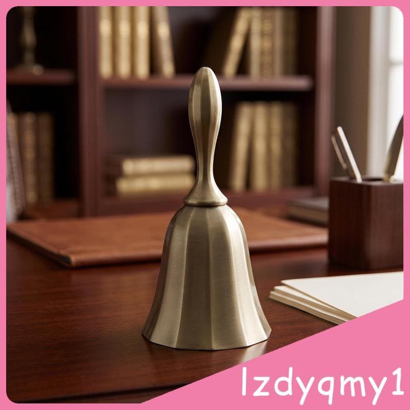 [Lzdyqmy1] Sino De Metal Portátil , Mão Ressonante , Decorativo Resistente Para Professores , Mesas De Recepção , Salas