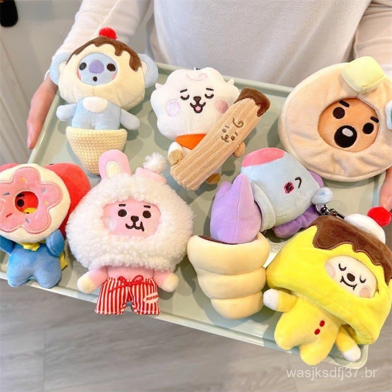BT211 Pingente de Pelúcia Fofo - Formato de Bolo de Sobremesa, Vestido com Trajes Elegantes, Presente de Estilo Moderno