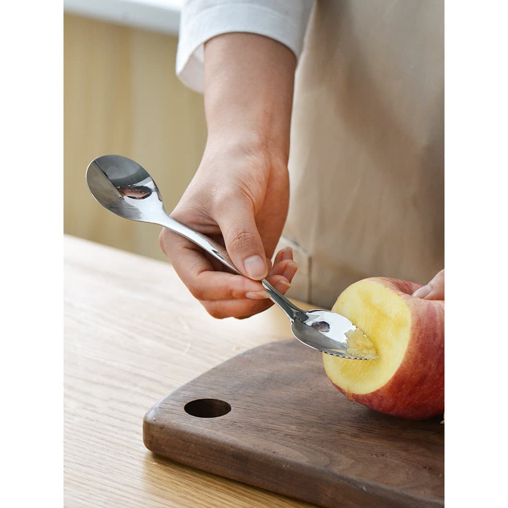 Colher espátula para bebês, aço inoxidável 304, ferramenta de purê de frutas para bebês, espátula, ferramenta de purê de