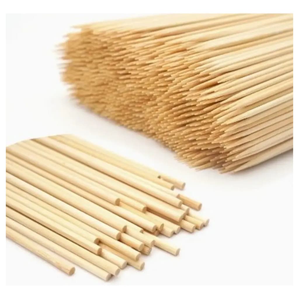 2500 un Espetinho De Bambu 25cm para churrasco Super Afiado Extra Forte - 2500 Uni