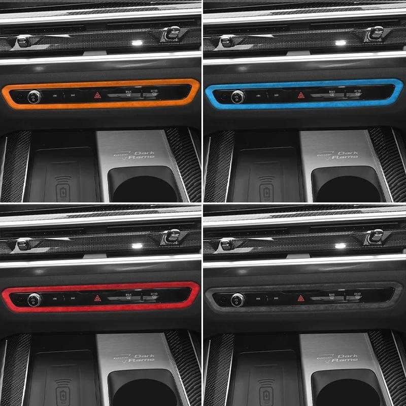 Feito De Alcântara Para BMW X5 G08 Painel Do Console Central Decorativo Guarnição Quadro Adesivo Interior Carro Acessóri