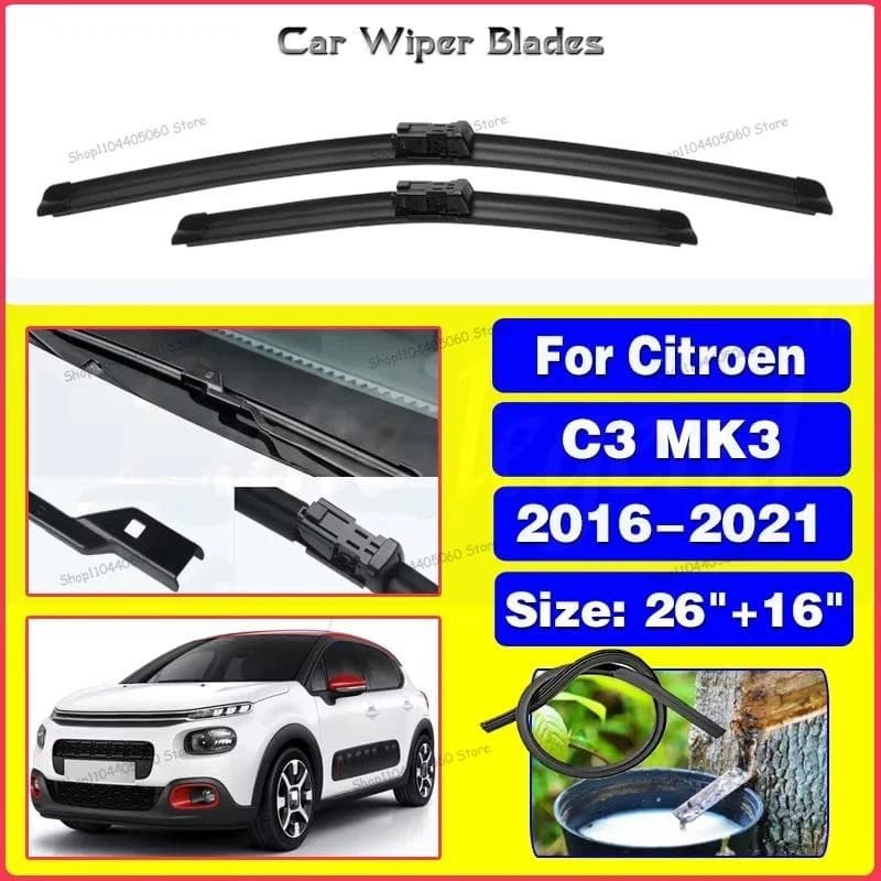 Para Citroen C3 MK3 2016-2021 Acessórios Do Carro Dianteiro Pára-Brisas Lâmina De Limpador Escovas Limpadores 2021 2020