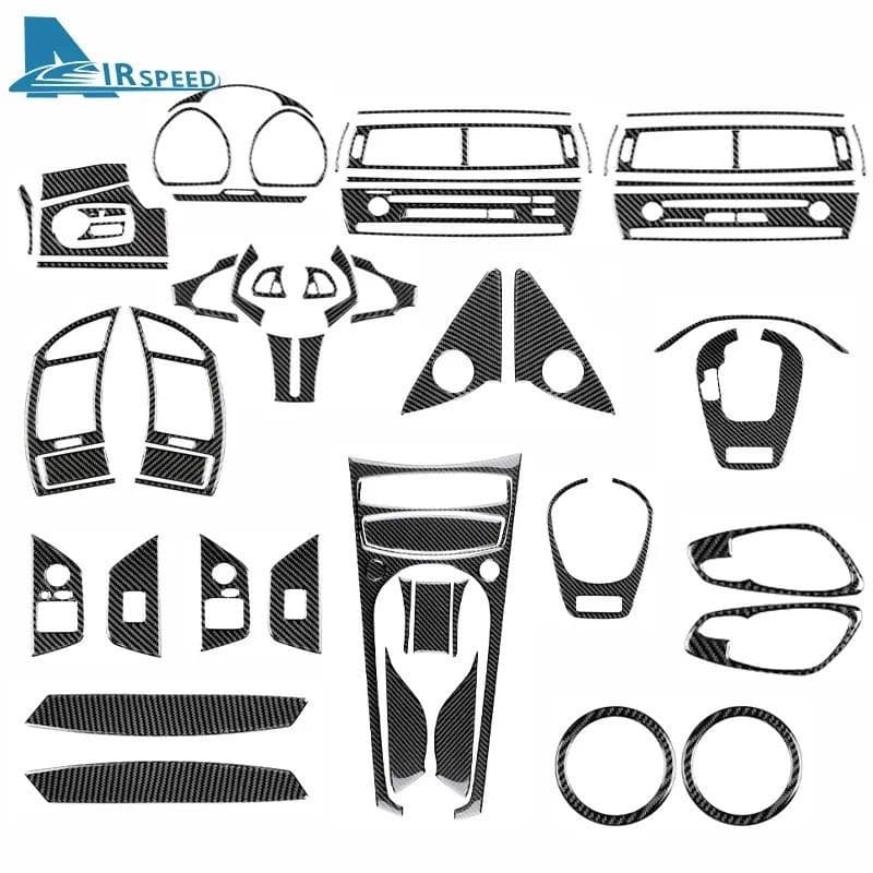 Adesivo De Fibra De Carbono Para BMW Z4 E85 E86 2003-2008 Acessórios Interior Do Carro Guarnição Capa Decoração Volante