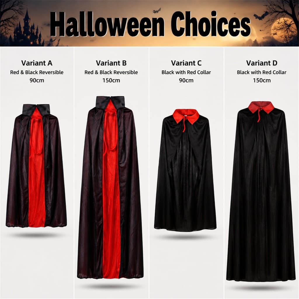 Fantasia De Festa De Halloween Capa De Tecido Macio Para Vampiro Mágico
