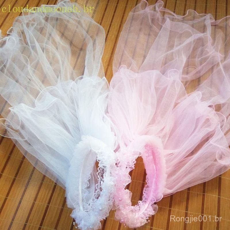 CLO Casamento Meninas Coroas Guirlanda Floral Romântico Tule Véu Grinalda Bandana
