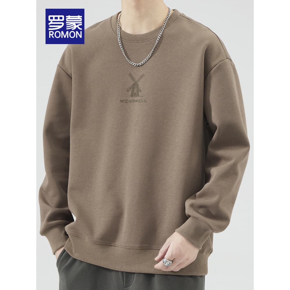Lomon moletom masculino primavera outono Street Wear tamanho grande outono 2026 novo estilo masculino Casual topo de man