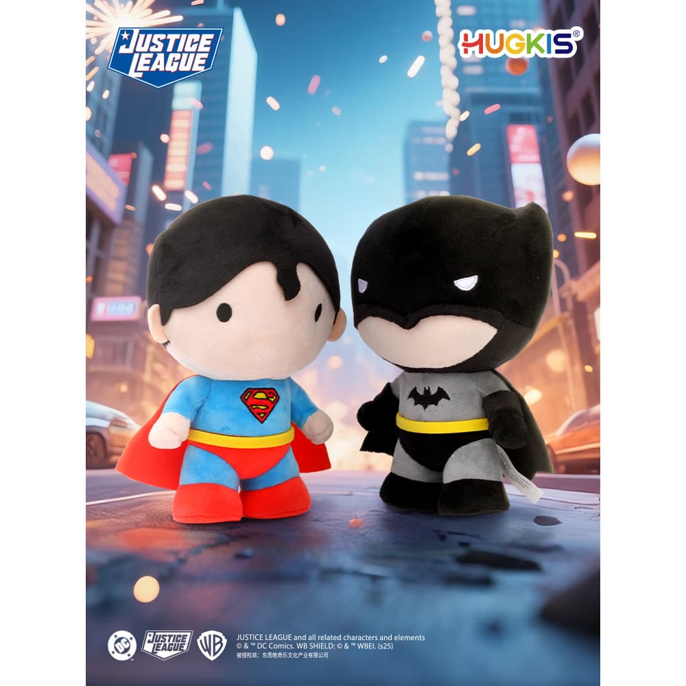 HUGKIS Genuíno Liga da Justiça Superman Boneca de pelúcia desenho animado Batman Boneca presente para brinquedos infanti
