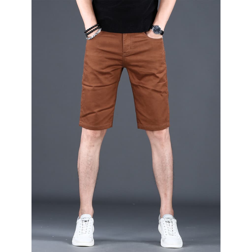 Shorts jeans americano estilo masculino 2026 novo estilo High-End marca masculina shorts jeans street Wear rufião bonito