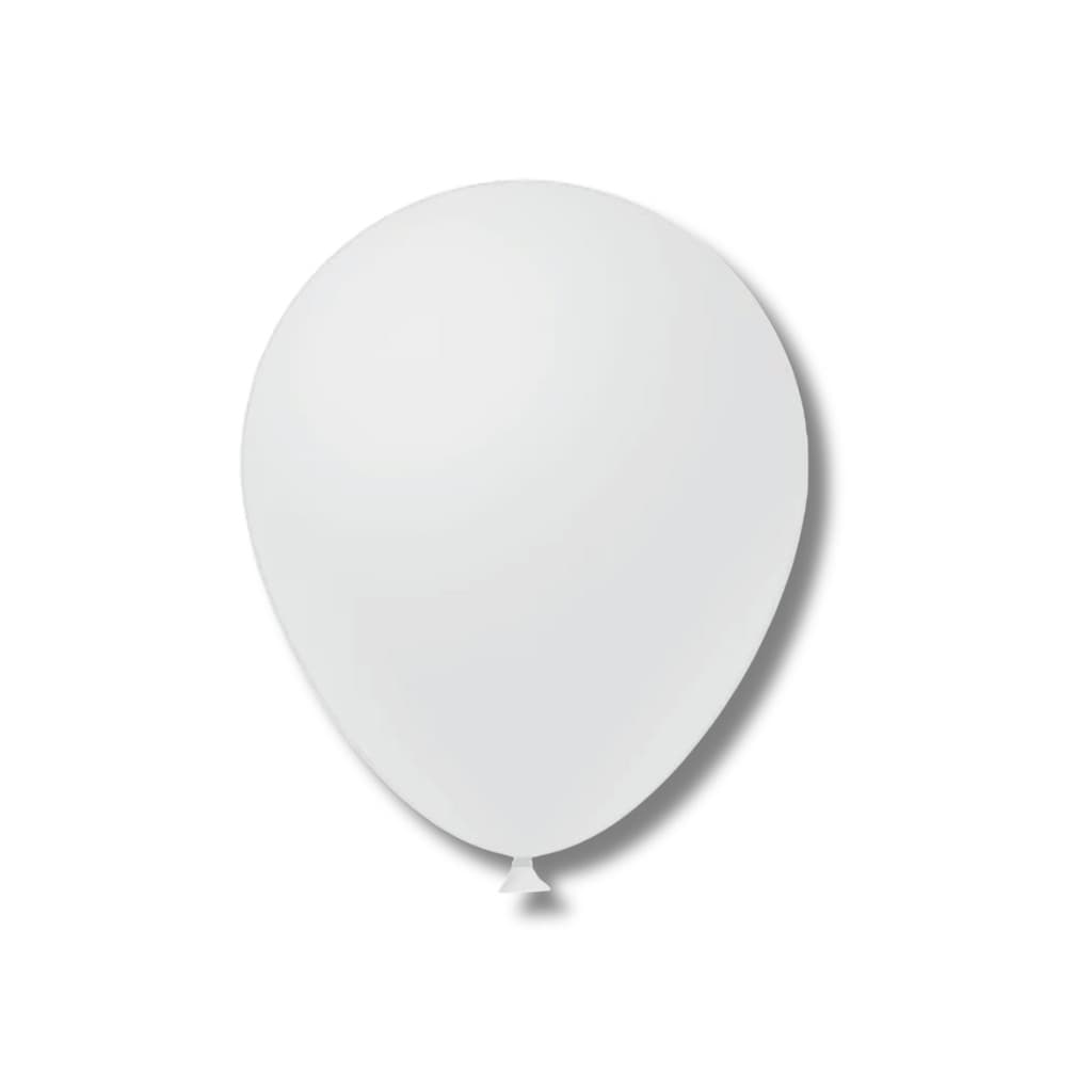 Balão Bexiga Aniversário Látex Liso N 5 Polegadas 50un Festball Branco