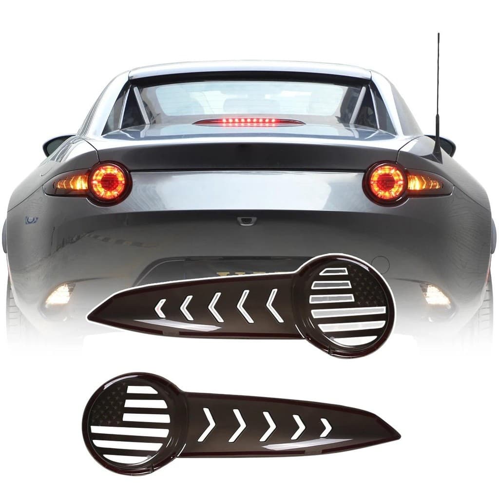 Capa De Decoração Para Luz Traseira Preta Fumada , Guarnição , Capôs De Lâmpada Mazda MX-5 2016-2024 , Acessórios Extern