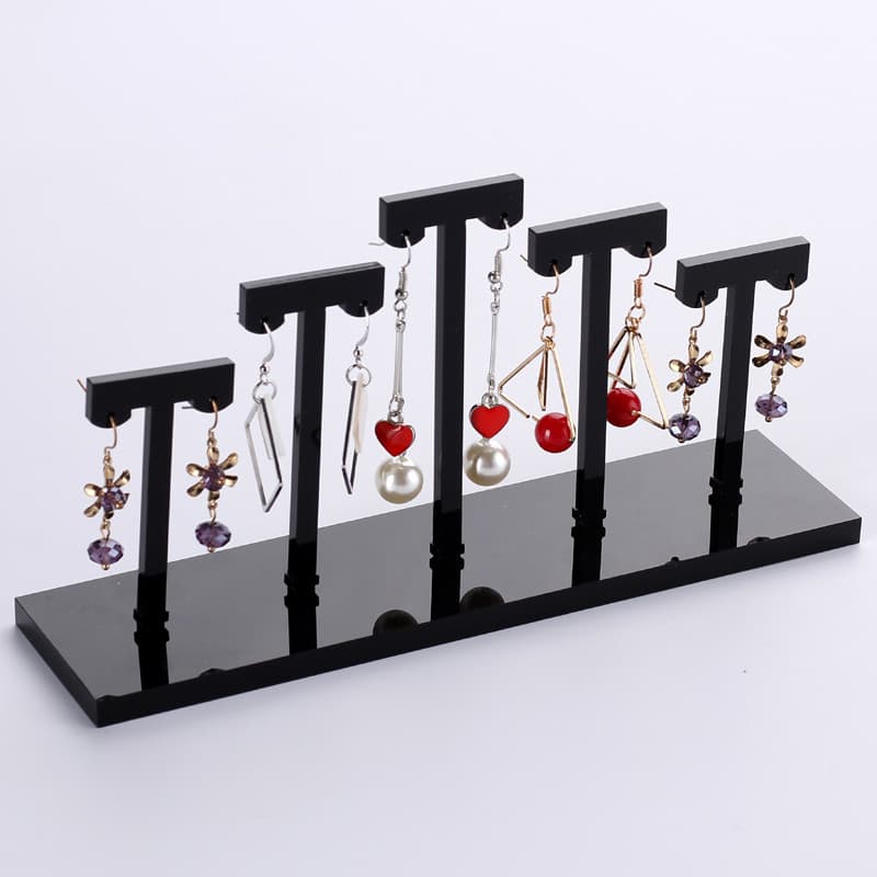 5 exposição colar pulseira rack brinco cabide orelha parafuso prisioneiro suporte acrílico jóias Display rack feminino