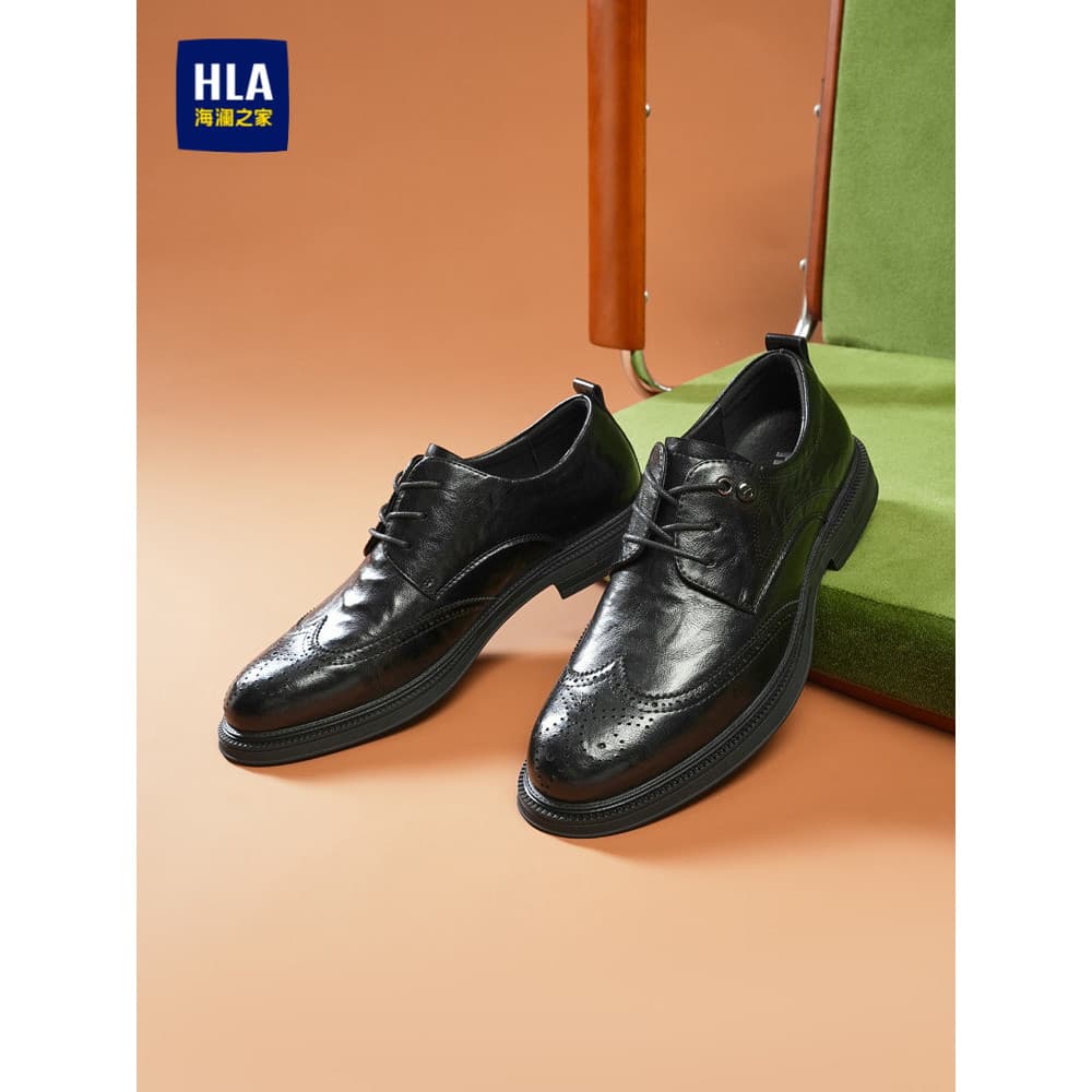 HLA/Hailan casa sapatos de couro masculino verão novo estilo aumentado respirável negócios Formal Wear sola grossa moda