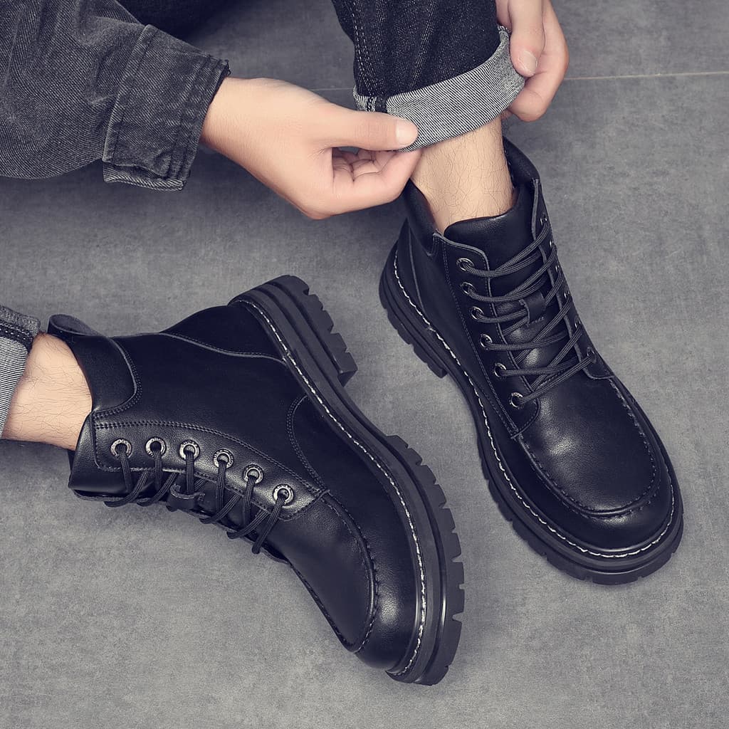 Moerbai/moerbai sapatos masculinos 2026 primavera novo estilo Martin botas masculinas inverno preto botas masculinas