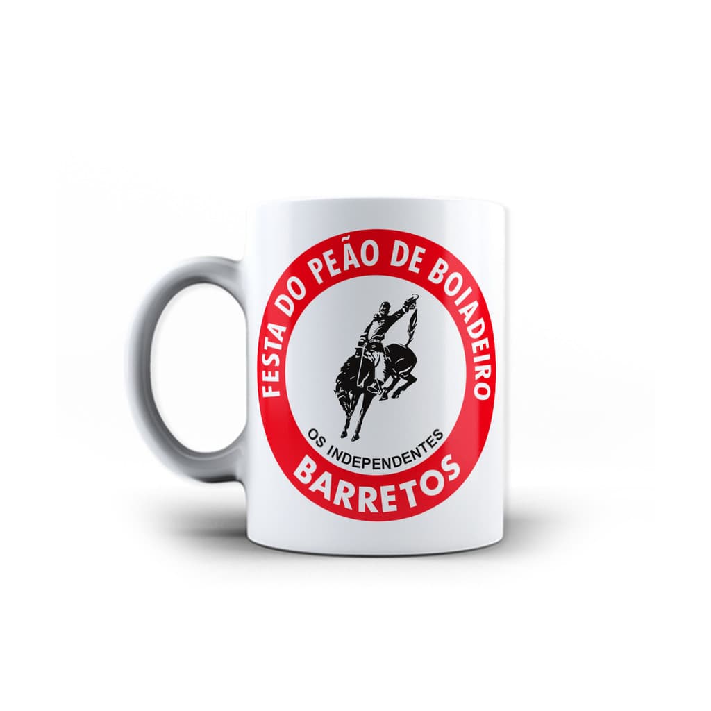 Caneca de Porcelana Barretos Festa do Peão Boiadeiro 325mL