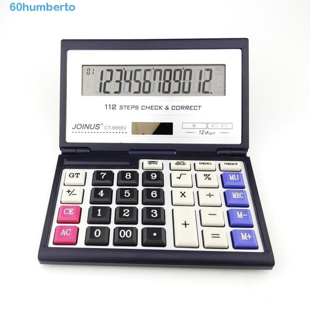 Calculadora Dobrável HUMBERTO , Solar Portátil , Útil Tela Grande De 12 Dígitos Multifuncional De Escritório Financeiro