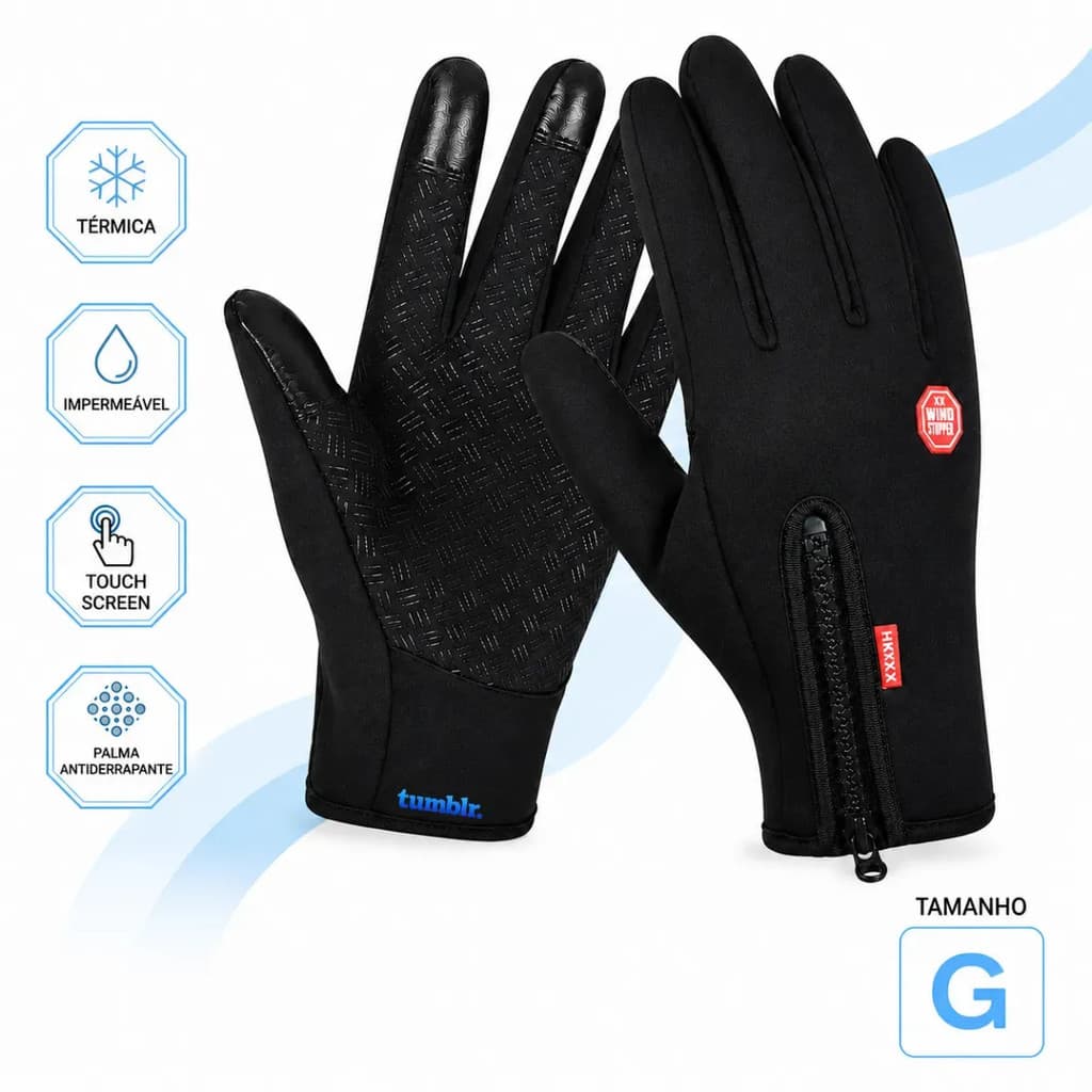 Luvas de Motocicleta Quentes, Impermeáveis, Antiderrapantes, com Função de Tela Sensível ao Toque, Especiais para Motoci