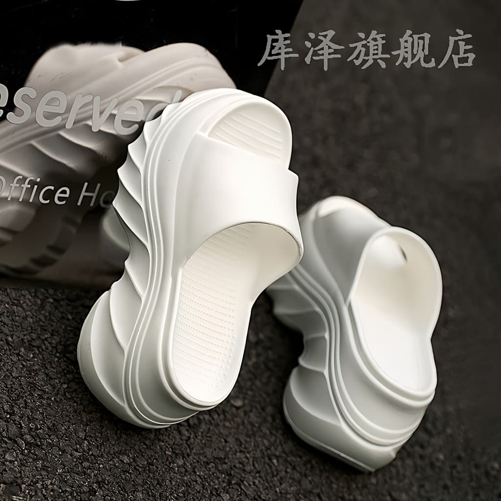 9cm aumentando sapatos de plataforma feminino verão ao ar livre Wear antiderrapante de sola grossa sandálias domésticas