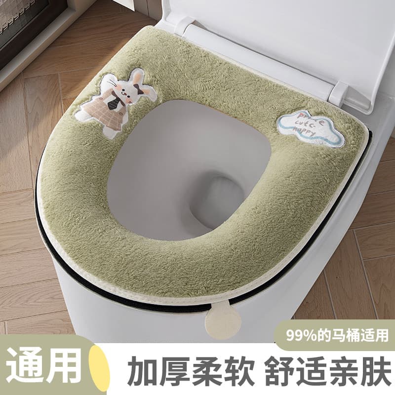 Outono inverno engrossado tapete de toalete doméstico bonito tapete de toalete de pelúcia à prova dwaterproof água tipo