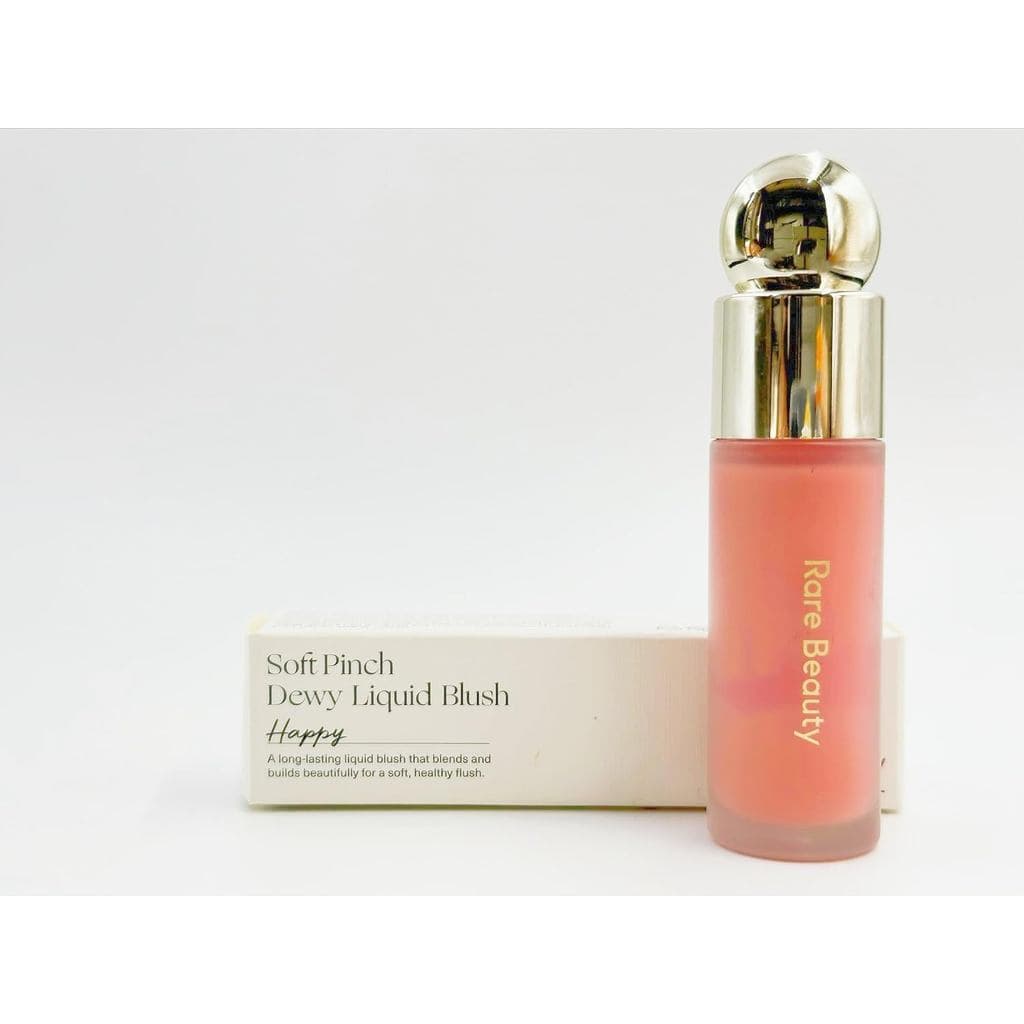 Rare Happy Face Blush Líquido Suave e Aplicável com os Dedos, Blush para Rosto e Bochechas (Happy, 0,25 fl.oz)