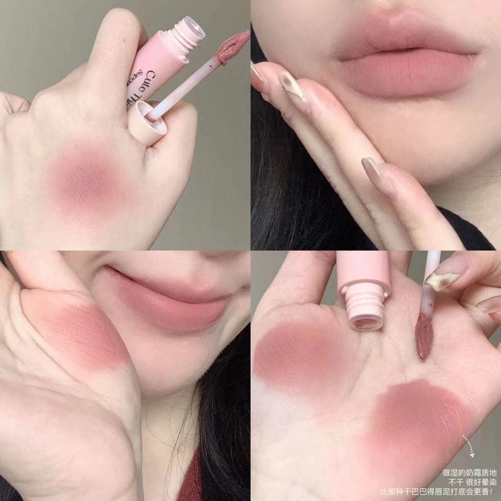 Lábio profundo evangelho primeiro beijo Base creme labial borracha lama estudante Hualuoliaping substituição creme labia