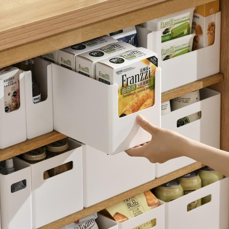 Armário caixa de armazenamento cozinha ângulo reto retangular Desktop organizador caixa japonês lanches diversos caixa d