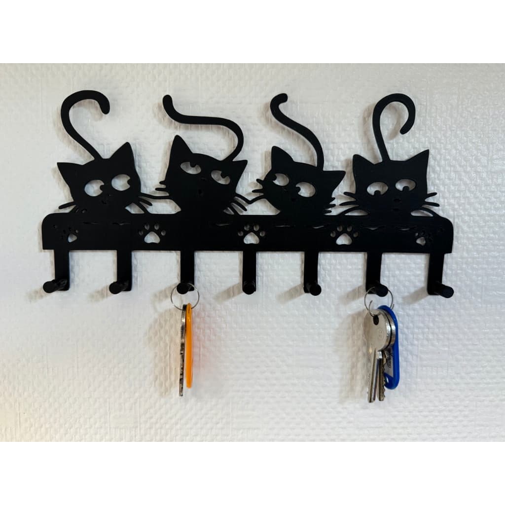 Suporte de Chaves de Parede em Formato de Gato – Organizador Decorativo