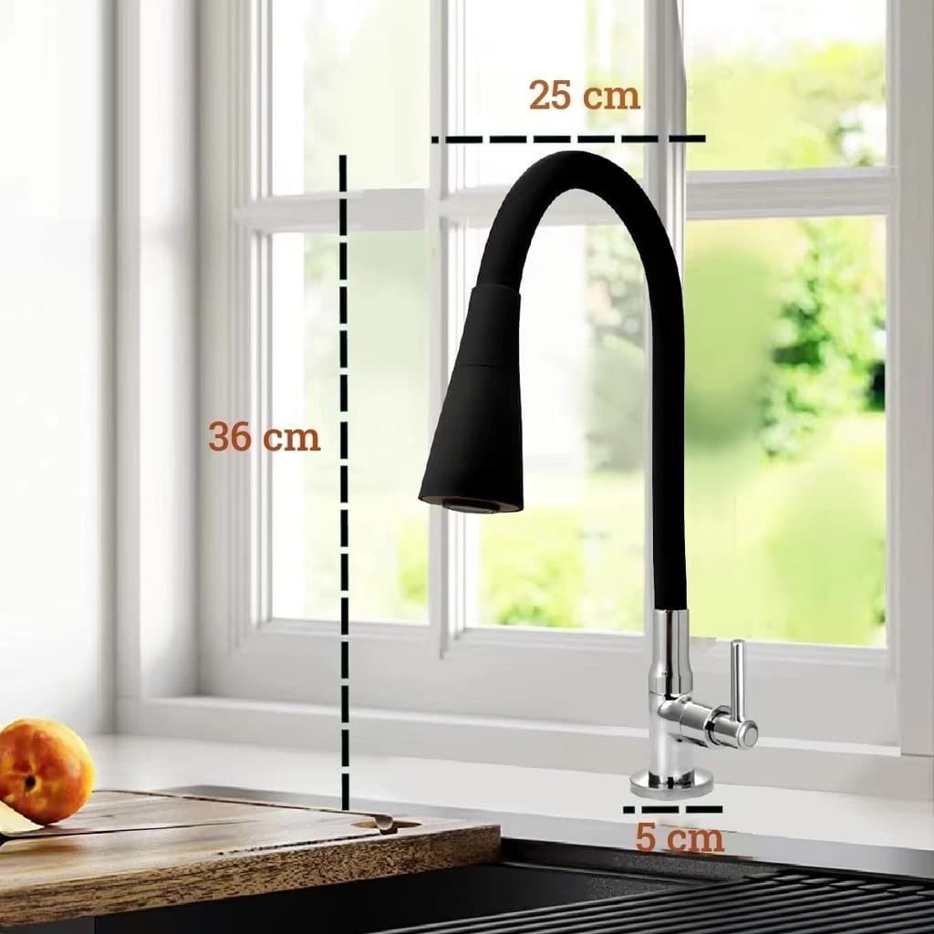 Torneira Gourmet Flexível 360° Monocomando de Bancada para Cozinha  com 2 Modos de Jato