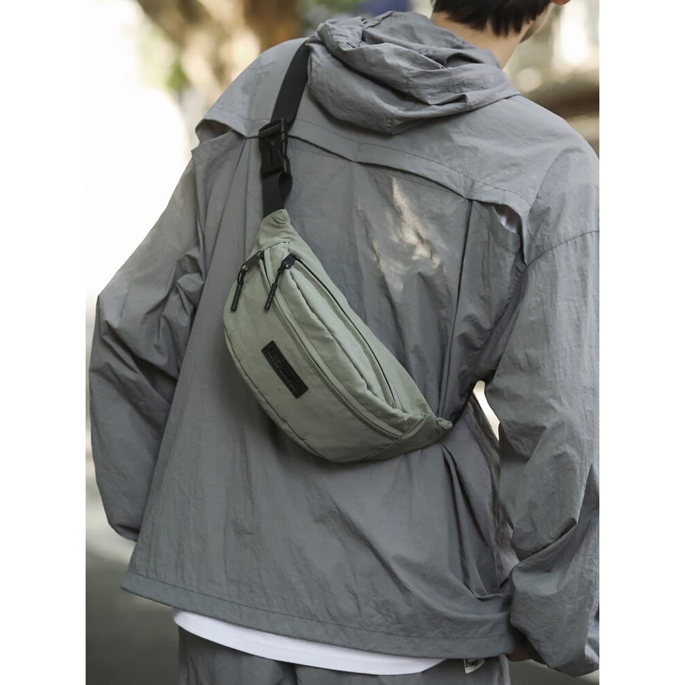 Bolsa de peito japonesa leve Casual de cor sólida