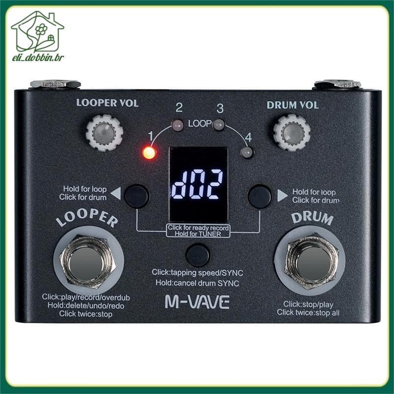 Pedal De Efeito De Guitarra LOST TEMPO Com Looper De Bateria , Afinador E 30 Sons-Capacidade De Gravação De 11 Minutos M