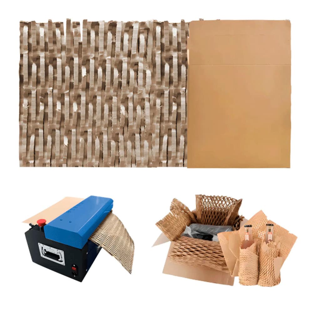 Papelão Ondulado Gold Sand 26cm 2kg Formato Colmeia Proteção Sustentável