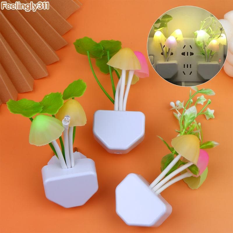 FEELI Cogumelo Fofo LED Luz Noturna Controle De Inteligente Portátil Mini Lâmpada Para Viagens Acampamento Quarto Uso No