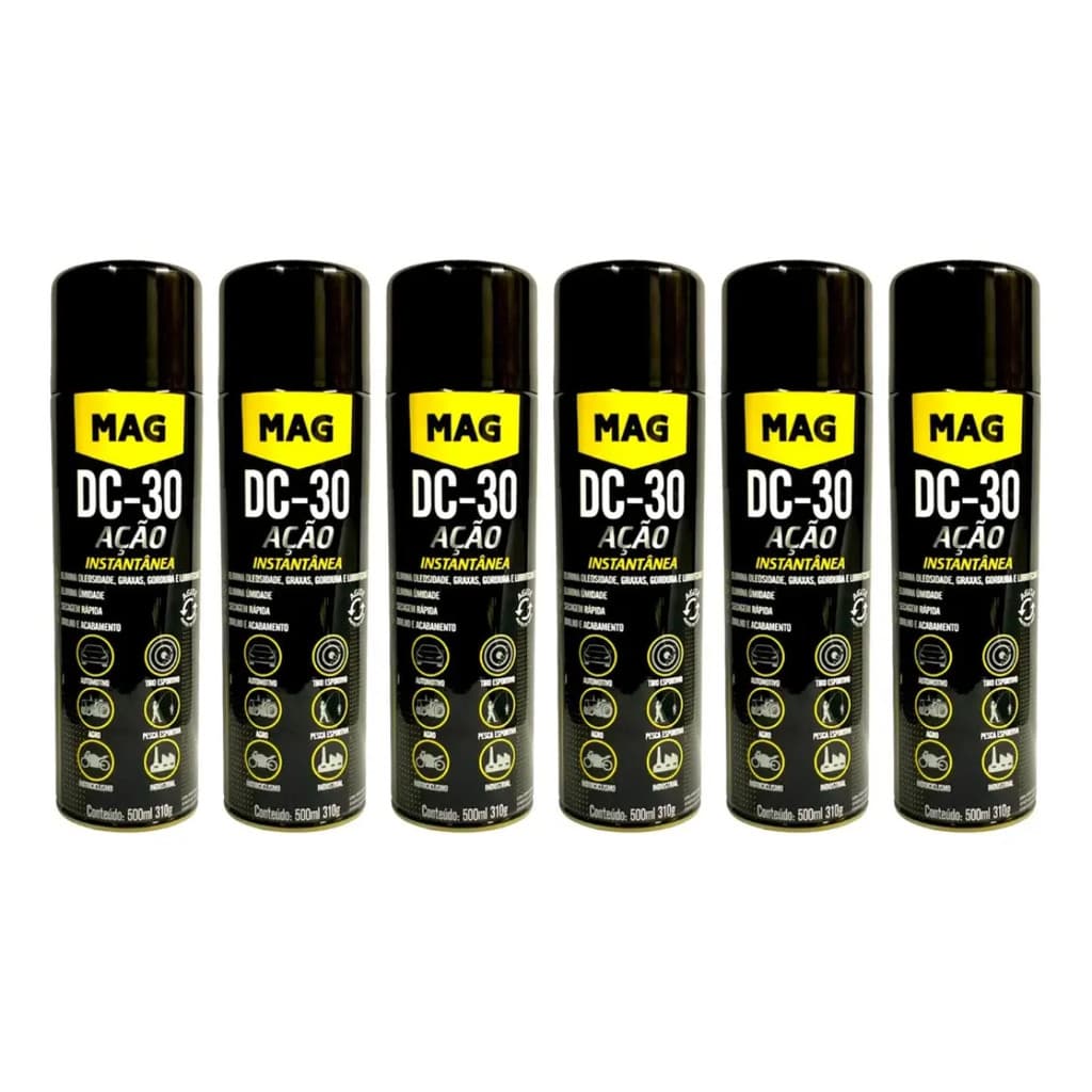 Kit 06 Dc-30 Mag P/ Limpeza De Armas Máquinas E Equipamentos
