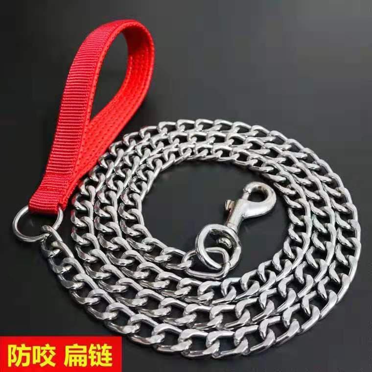 Corrente de aço inoxidável para cães, alça de espuma, Design antidesgaste, corrente de ferro para cães, pequeno, médio e