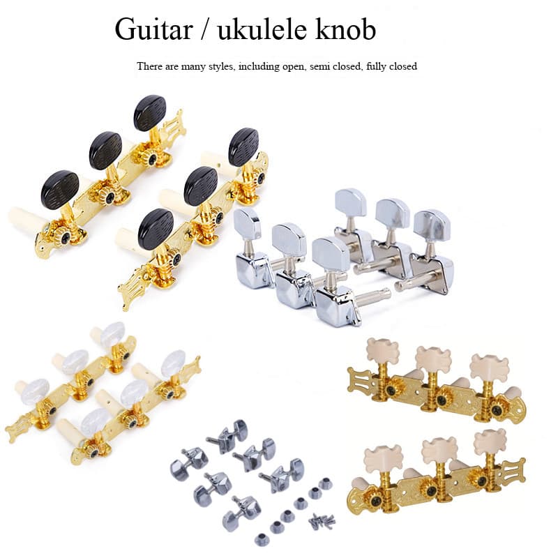 Botões De Guitarra Clássica Afinadores Tripla Cabeça De Máquina Fácil Instalação Afinação Peças