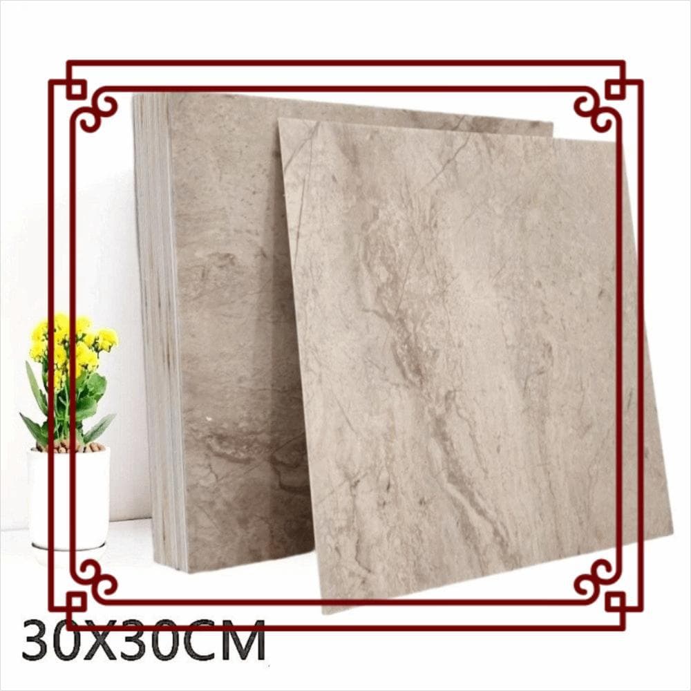 Adesivo De Parede De Piso , Azulejo De PVC 30X30CM , Decalque À Prova De Água Com Textura De Mármore
