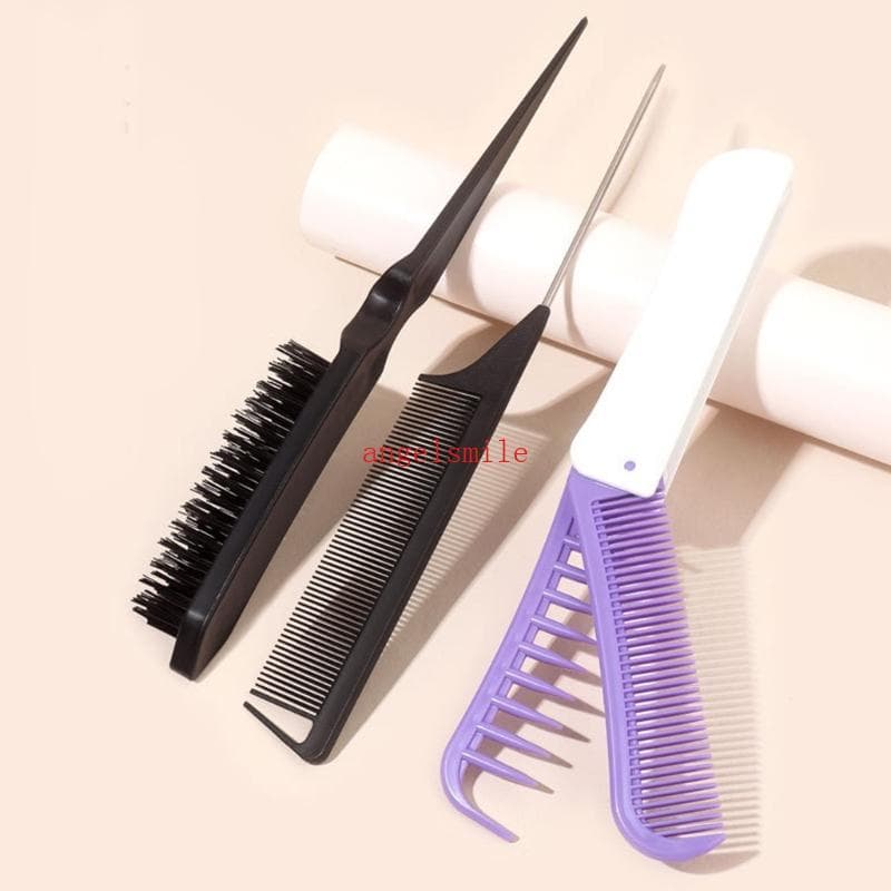 Conjunto De Escova De Cabelo Ace Ratted Tail Comb Edge Provocando Pente Dobrável