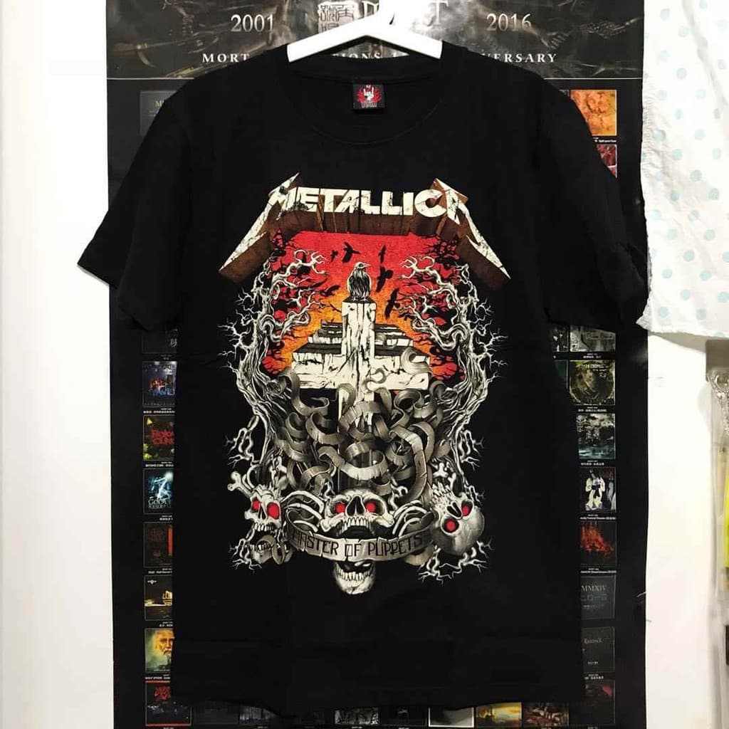 Music.Soul Camiseta Masculina Metallica Master Puppets | Estética Thrash Metal Vintage Unissex 100% algodão