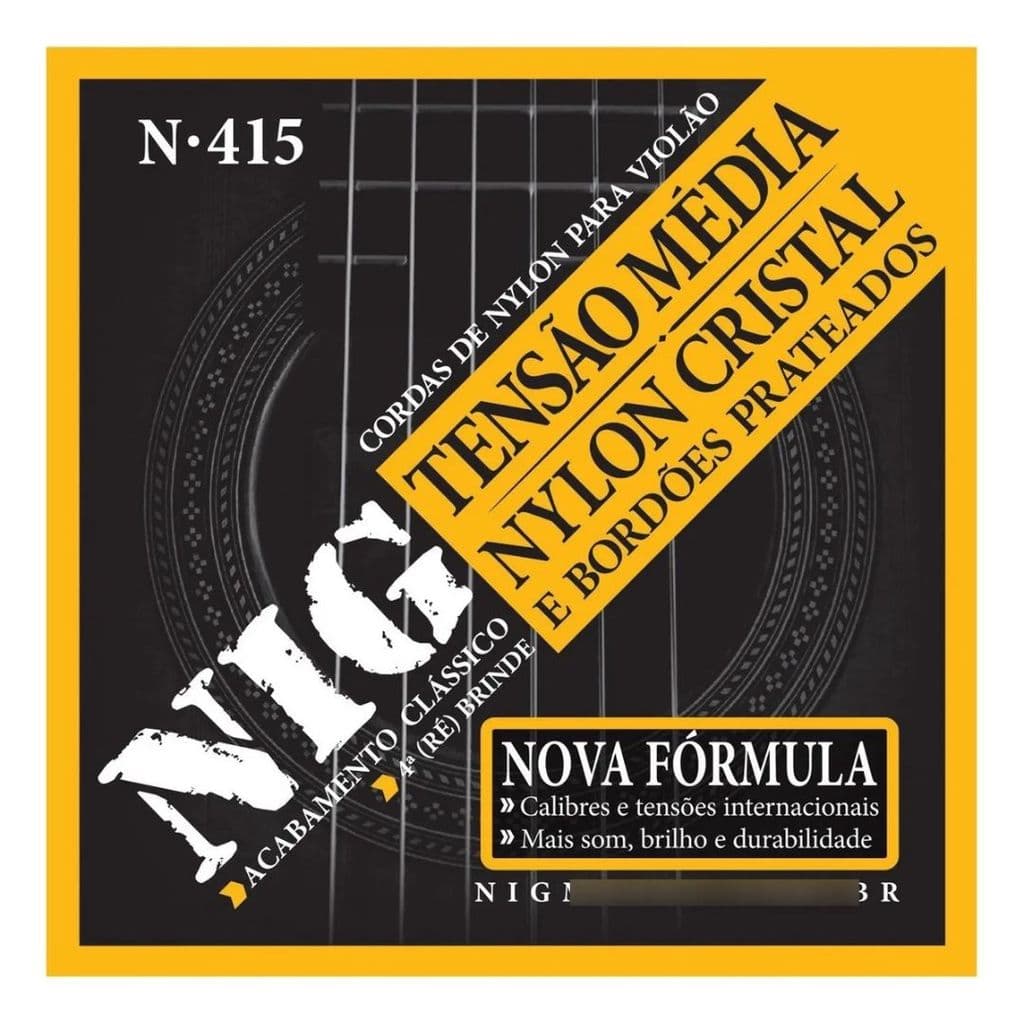 Cordas De Violão Nylon Nig N415 Encordoamento Tensão Média