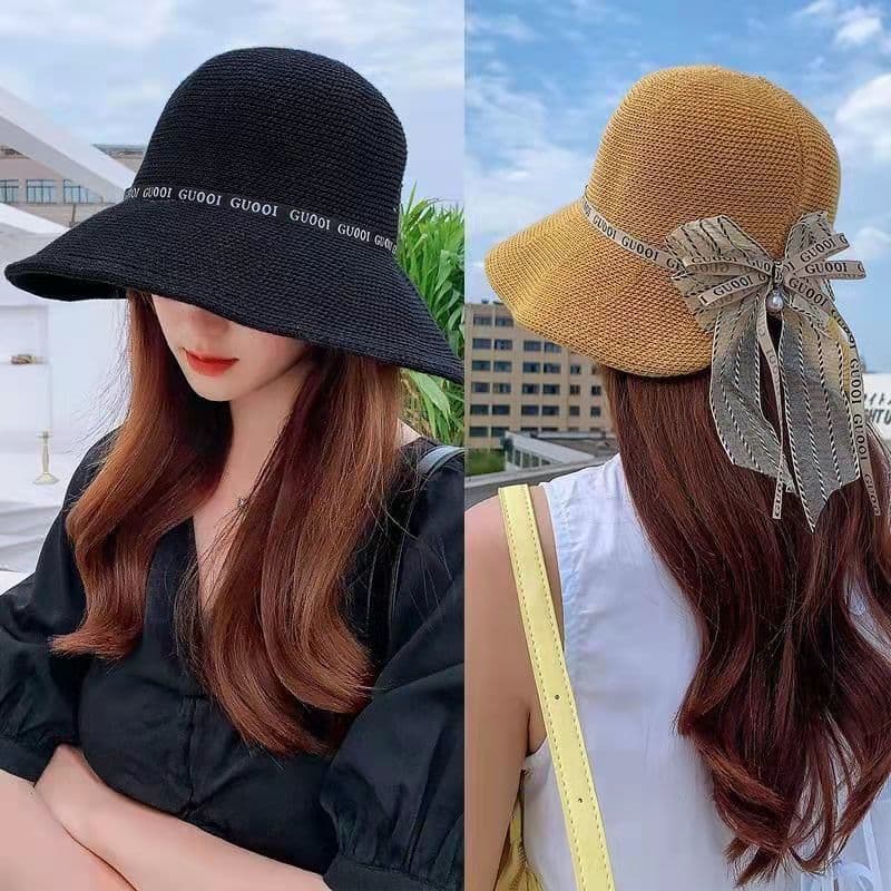 Chapéu feminino verão novo estilo All-Match chapéu de sol protetor solar chapéu de sol moda versão coreana Anti-ultravio