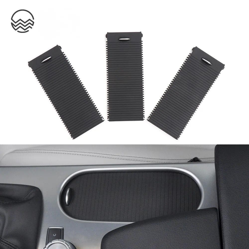 Console Central Do Carro Capa Slide Rolo Controle Braço Cortina Copo De Água Bebidas Suportes Para Mercedes Benz SLK SLC
