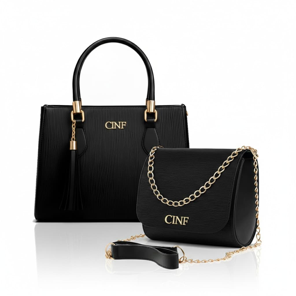 Kit De Bolsa Feminina De Ombro Transversal Média e Tira Colo