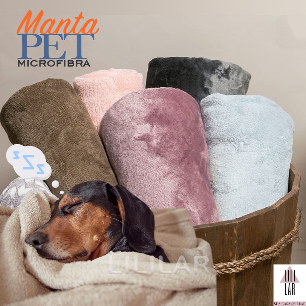 Manta Pet Microfibra Cobertor Macio Quentinha Lavável Manta Sofá Caminha Cachorro Gato