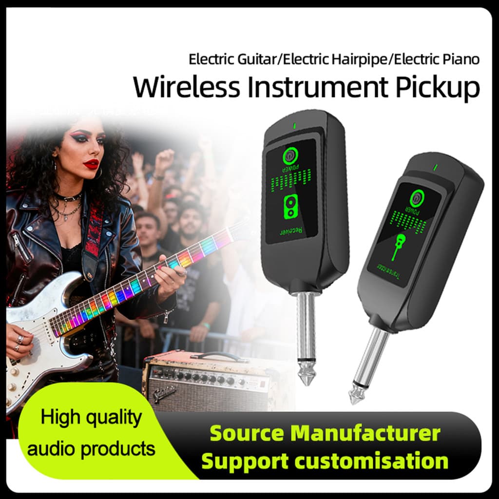 Sistema De Guitarra Sem Fio Portátil Transmissão De Áudio De Longa Distância 50M [covdes.br]
