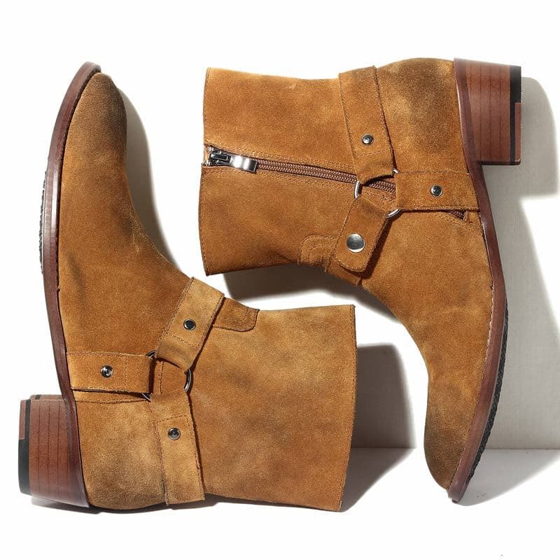 Versão coreana inverno couro genuíno botas de cano alto botas de couro masculinas Martin botas curtas de moda britânica