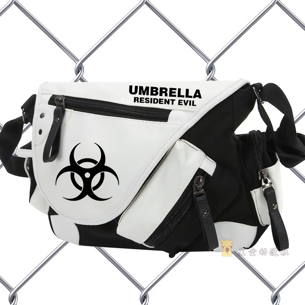 Bolsa de ombro de mercadoria de animação de jogo Resident Evil 6 Final Chapter Virus Homens Mulheres Messenger Bolsa Esc