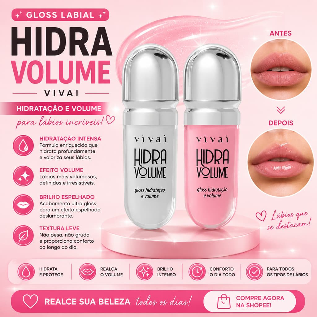Gloss Labial Hidra Volume – Vivai Gloss Labial Hidra Volume