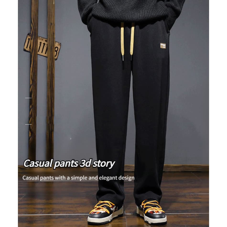 [Comfortable Fit] Men's Loose Casual Pants Sports Sweat Pants Loose/Wide Leg/Relaxed Fit