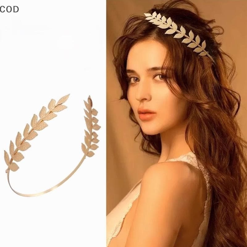 [alc] Novo Retro Cor De Ouro Folha Headpiece Coroa Tiara Cocar Deusa Cabeça Grega Jóias Casamento Acessórios Para O Cabe