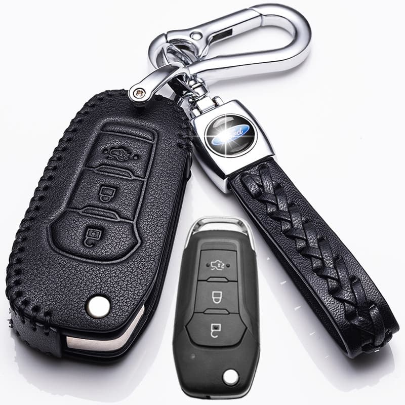 Adequado para Ford Horace caso chave raposa asas Bo Shaker couro genuíno chave capa fivela caso decoração do carro