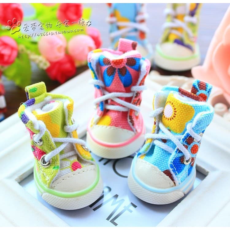 Super linda flor sapatos para animais de estimação sapatos antiderrapantes Teddy Bichon Chihuahua Poodle filhote de cach